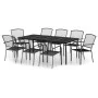 Juego de comedor de jardín 9 piezas acero gris antracita de vidaXL, Conjuntos de jardín - Ref: Foro24-3187974, Precio: 595,22...