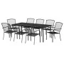 Juego de comedor de jardín 9 piezas acero gris antracita de vidaXL, Conjuntos de jardín - Ref: Foro24-3187974, Precio: 595,22...