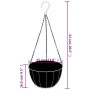 Supports for hanging baskets with planters 4 pcs black steel by vidaXL, Trellises and plant supports - Ref: Foro24-3188014, P...