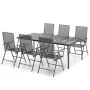 7-teiliges Garten-Essset aus anthrazitgrauem Stahl von vidaXL, Gartensets - Ref: Foro24-3187983, Preis: 507,21 €, Rabatt: %