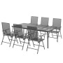Juego de comedor de jardín 7 piezas acero gris antracita de vidaXL, Conjuntos de jardín - Ref: Foro24-3187983, Precio: 514,19...