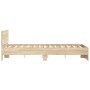 Estructura de cama con cabecero roble Sonoma 135x190 cm