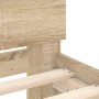 Estructura de cama con cabecero roble Sonoma 135x190 cm