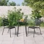 3-teiliges Garten-Esszimmerset aus anthrazitgrauem Stahl von vidaXL, Gartensets - Ref: Foro24-3187985, Preis: 174,03 €, Rabat...