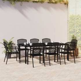 Garten-Essset 9-teilig aus anthrazitgrauem Stahl von vidaXL, Gartensets - Ref: Foro24-3188006, Preis: 816,42 €, Rabatt: %