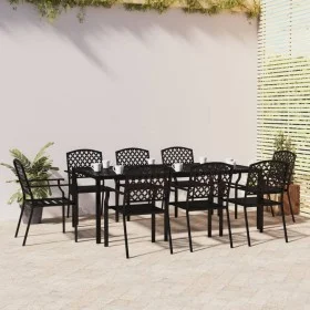Garten-Essset 9-teilig aus anthrazitgrauem Stahl von vidaXL, Gartensets - Ref: Foro24-3188006, Preis: 800,64 €, Rabatt: %
