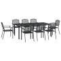 Garten-Essset 9-teilig aus anthrazitgrauem Stahl von vidaXL, Gartensets - Ref: Foro24-3188006, Preis: 816,42 €, Rabatt: %