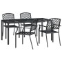 5-teiliges Garten-Essset aus anthrazitgrauem Stahl von vidaXL, Gartensets - Ref: Foro24-3188004, Preis: 463,97 €, Rabatt: %