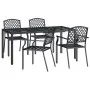 5-teiliges Garten-Essset aus anthrazitgrauem Stahl von vidaXL, Gartensets - Ref: Foro24-3188004, Preis: 455,55 €, Rabatt: %