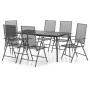 7-teiliges Garten-Essset aus anthrazitgrauem Stahl von vidaXL, Gartensets - Ref: Foro24-3187981, Preis: 438,89 €, Rabatt: %