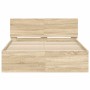 Estructura de cama con cabecero roble Sonoma 120x190 cm