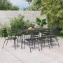 Juego de comedor de jardín 9 piezas acero gris antracita de vidaXL, Conjuntos de jardín - Ref: Foro24-3187994, Precio: 528,18...