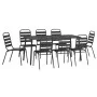 Juego de comedor de jardín 9 piezas acero gris antracita de vidaXL, Conjuntos de jardín - Ref: Foro24-3187994, Precio: 528,18...
