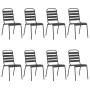 Juego de comedor de jardín 9 piezas acero gris antracita de vidaXL, Conjuntos de jardín - Ref: Foro24-3187994, Precio: 528,18...