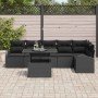 Conjunto de sofá de jardín 7 pcs Negro ratán sintético en Sofás de exterior | Comprar online en Foro24