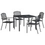 5-teiliges Garten-Essset aus anthrazitgrauem Stahl von vidaXL, Gartensets - Ref: Foro24-3188000, Preis: 448,70 €, Rabatt: %