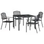 5-teiliges Garten-Essset aus anthrazitgrauem Stahl von vidaXL, Gartensets - Ref: Foro24-3188000, Preis: 441,05 €, Rabatt: %