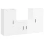 TV-Möbelset 3-teilig aus glänzend weißem Sperrholz von vidaXL, TV-Möbel - Ref: Foro24-3188520, Preis: 145,60 €, Rabatt: %