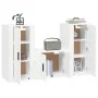 TV-Möbelset 3-teilig aus glänzend weißem Sperrholz von vidaXL, TV-Möbel - Ref: Foro24-3188520, Preis: 145,60 €, Rabatt: %