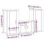 TV-Möbelset 3-teilig aus glänzend weißem Sperrholz von vidaXL, TV-Möbel - Ref: Foro24-3188520, Preis: 145,60 €, Rabatt: %