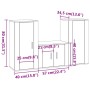 TV-Möbelset 3-teilig aus glänzend weißem Sperrholz von vidaXL, TV-Möbel - Ref: Foro24-3188520, Preis: 147,35 €, Rabatt: %