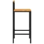 High stools 2 pcs acacia wood and black synthetic rattan by vidaXL, Kitchen stools - Ref: Foro24-362606, Price: 91,63 €, Disc...