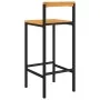 High stools 2 pcs acacia wood and black synthetic rattan by vidaXL, Kitchen stools - Ref: Foro24-362606, Price: 91,63 €, Disc...
