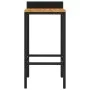 High stools 4 pcs acacia wood and black synthetic rattan by vidaXL, Kitchen stools - Ref: Foro24-362604, Price: 152,39 €, Dis...