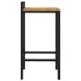 High stools 4 pcs acacia wood and black synthetic rattan by vidaXL, Kitchen stools - Ref: Foro24-362604, Price: 152,39 €, Dis...