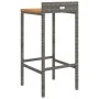 High stools 2 pcs acacia wood and gray synthetic rattan by vidaXL, Kitchen stools - Ref: Foro24-362603, Price: 85,80 €, Disco...