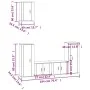 Set de muebles de TV 5 pzas madera contrachapada blanco brillo de vidaXL, Muebles TV - Ref: Foro24-3188576, Precio: 224,31 €,...