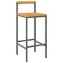 Hohe Hocker 4 Stk. Akazienholz und synthetisches Rattangrau von vidaXL, Küchenhocker - Ref: Foro24-362609, Preis: 168,72 €, R...