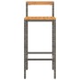 Hohe Hocker 4 Stk. Akazienholz und synthetisches Rattangrau von vidaXL, Küchenhocker - Ref: Foro24-362609, Preis: 170,56 €, R...