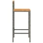 Hohe Hocker 4 Stk. Akazienholz und synthetisches Rattangrau von vidaXL, Küchenhocker - Ref: Foro24-362609, Preis: 168,72 €, R...