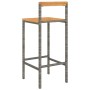 Hohe Hocker 4 Stk. Akazienholz und synthetisches Rattangrau von vidaXL, Küchenhocker - Ref: Foro24-362609, Preis: 170,56 €, R...