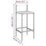Hohe Hocker 4 Stk. Akazienholz und synthetisches Rattangrau von vidaXL, Küchenhocker - Ref: Foro24-362609, Preis: 170,56 €, R...