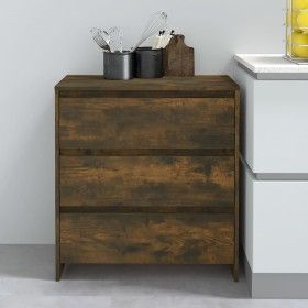 Aparador madera contrachapada color roble ahumado 70x41x75 cm de vidaXL, Aparadores - Ref: Foro24-813005, Precio: 86,53 €, De...