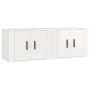 Muebles para TV de pared 2 uds blanco brillante 57x34,5x40 cm de vidaXL, Muebles TV - Ref: Foro24-3188336, Precio: 80,22 €, D...