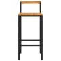 Hohe Hocker, 4 Stück, Akazienholz und schwarzes synthetisches Rattan von vidaXL, Küchenhocker - Ref: Foro24-362608, Preis: 16...