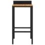 2 high stools made of acacia wood and black synthetic rattan by vidaXL, Kitchen stools - Ref: Foro24-362602, Price: 84,25 €, ...