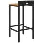 2 high stools made of acacia wood and black synthetic rattan by vidaXL, Kitchen stools - Ref: Foro24-362602, Price: 84,25 €, ...