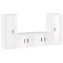 TV-Möbelset 4-teilig aus glänzend weißem Sperrholz von vidaXL, TV-Möbel - Ref: Foro24-3188768, Preis: 198,59 €, Rabatt: %