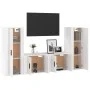 TV-Möbelset 4-teilig aus glänzend weißem Sperrholz von vidaXL, TV-Möbel - Ref: Foro24-3188768, Preis: 198,59 €, Rabatt: %