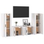 TV-Möbelset 4-teilig aus glänzend weißem Sperrholz von vidaXL, TV-Möbel - Ref: Foro24-3188768, Preis: 200,96 €, Rabatt: %