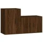 TV furniture set 2 pieces brown oak plywood by vidaXL, TV Furniture - Ref: Foro24-3188453, Price: 80,89 €, Discount: %