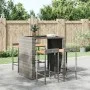 High stools 4 pcs acacia wood and gray synthetic rattan by vidaXL, Kitchen stools - Ref: Foro24-362605, Price: 155,46 €, Disc...