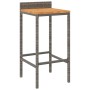 High stools 4 pcs acacia wood and gray synthetic rattan by vidaXL, Kitchen stools - Ref: Foro24-362605, Price: 157,38 €, Disc...