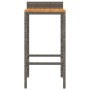 High stools 4 pcs acacia wood and gray synthetic rattan by vidaXL, Kitchen stools - Ref: Foro24-362605, Price: 157,38 €, Disc...