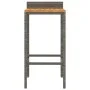 High stools 4 pcs acacia wood and gray synthetic rattan by vidaXL, Kitchen stools - Ref: Foro24-362605, Price: 155,46 €, Disc...
