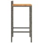 High stools 4 pcs acacia wood and gray synthetic rattan by vidaXL, Kitchen stools - Ref: Foro24-362605, Price: 157,38 €, Disc...
